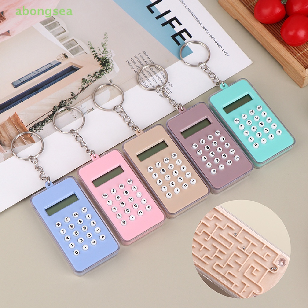 Máy Tính Kỹ Thuật Số Mini Bongsea Có Móc Khóa Tiện Lợi