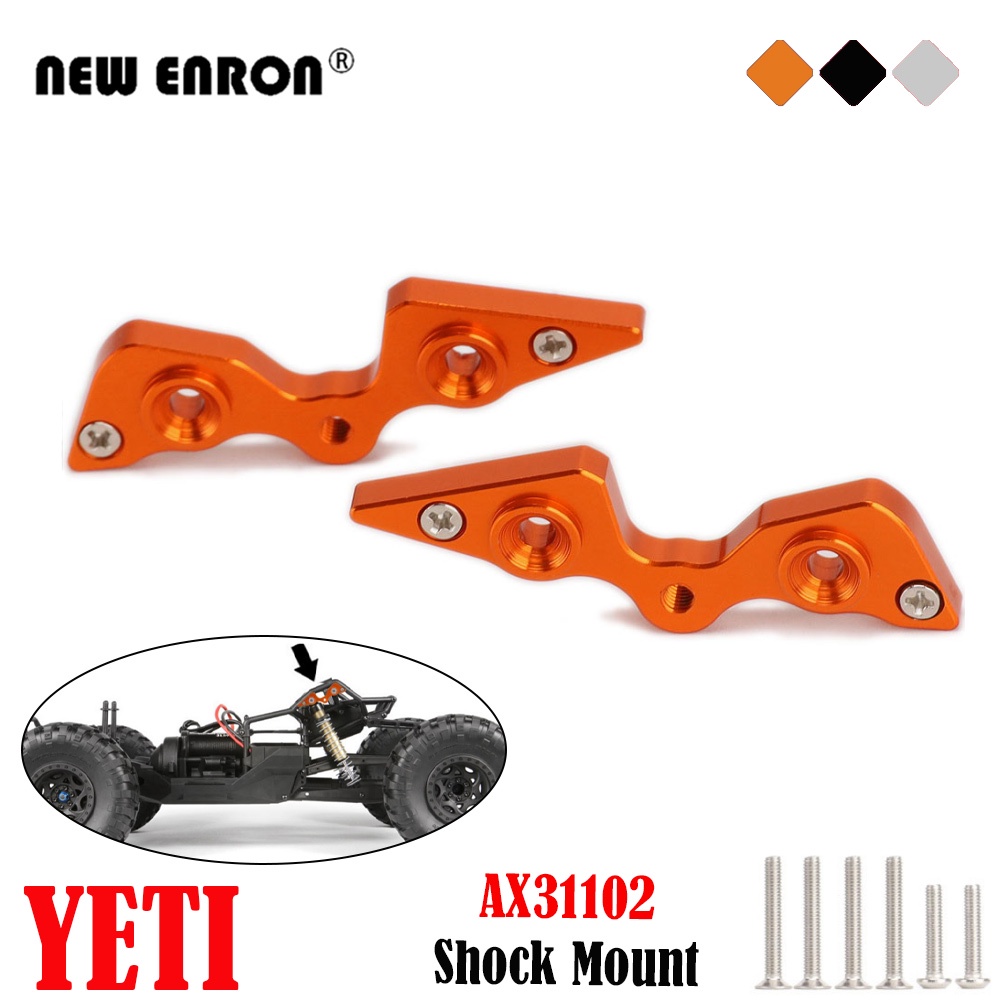 Ax31102 2Pc Nhôm phía sau Thành phần lồng trên Giá đỡ sốc 1: 10 cho Đua xe trục RC 1 / 10 Yeti AX90025 AX90026 AX90068 AX90050