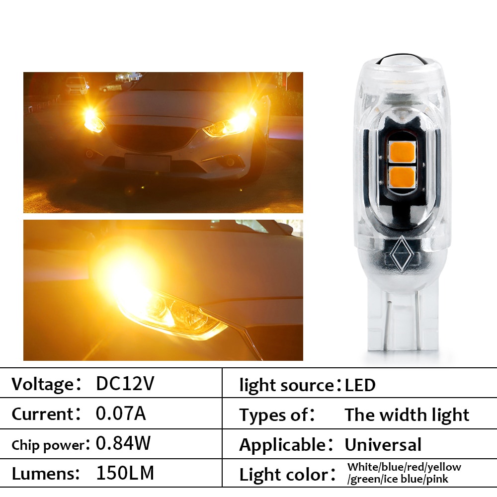 Bóng Đèn led T10 W5W 3030 5SMD Siêu Sáng 12v Chuyên Dụng Cho Xe Hơi