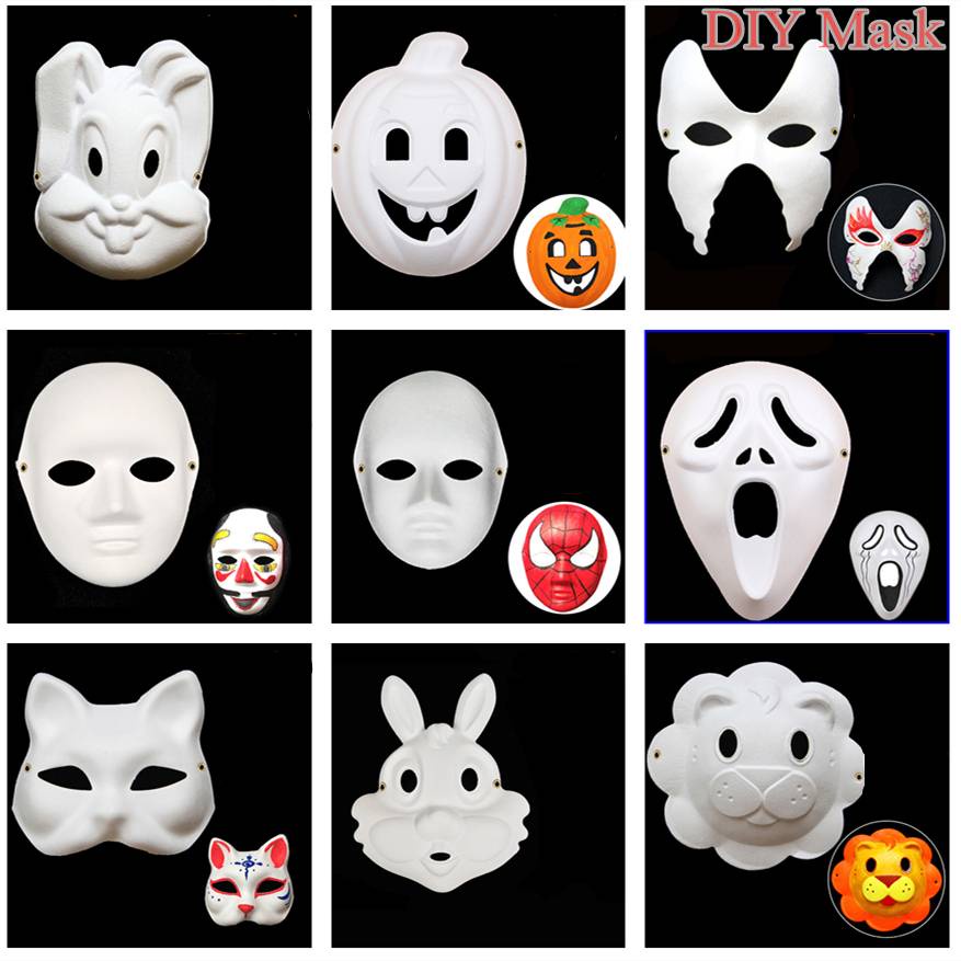 Mặt Nạ Giấy Hóa Trang Marvel Spiderman Lion Fox Dog Ghost Cho Bé YT3 DIY