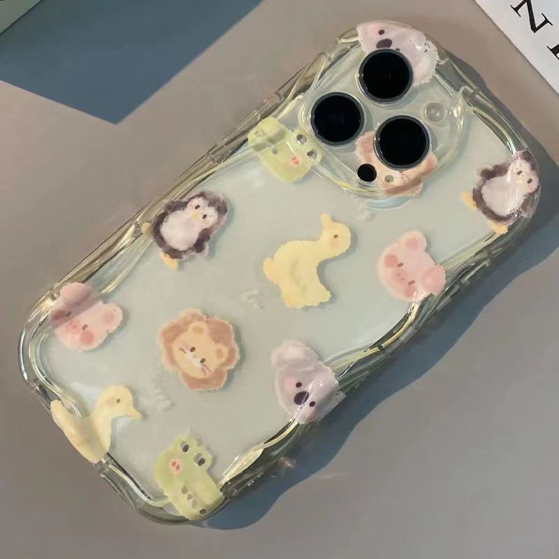 ✅Ốp Điện Thoại Túi Khí Mềm Chống Sốc Hình Động Vật Sơn Dầu iPhone14 13 / 12Pro xr / xs 8plus 11ins