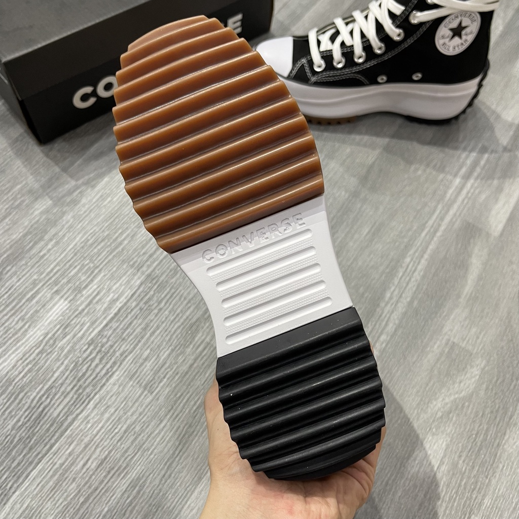 Giày Sneaker Cổ Cao - Converse Run Hike Star Black White