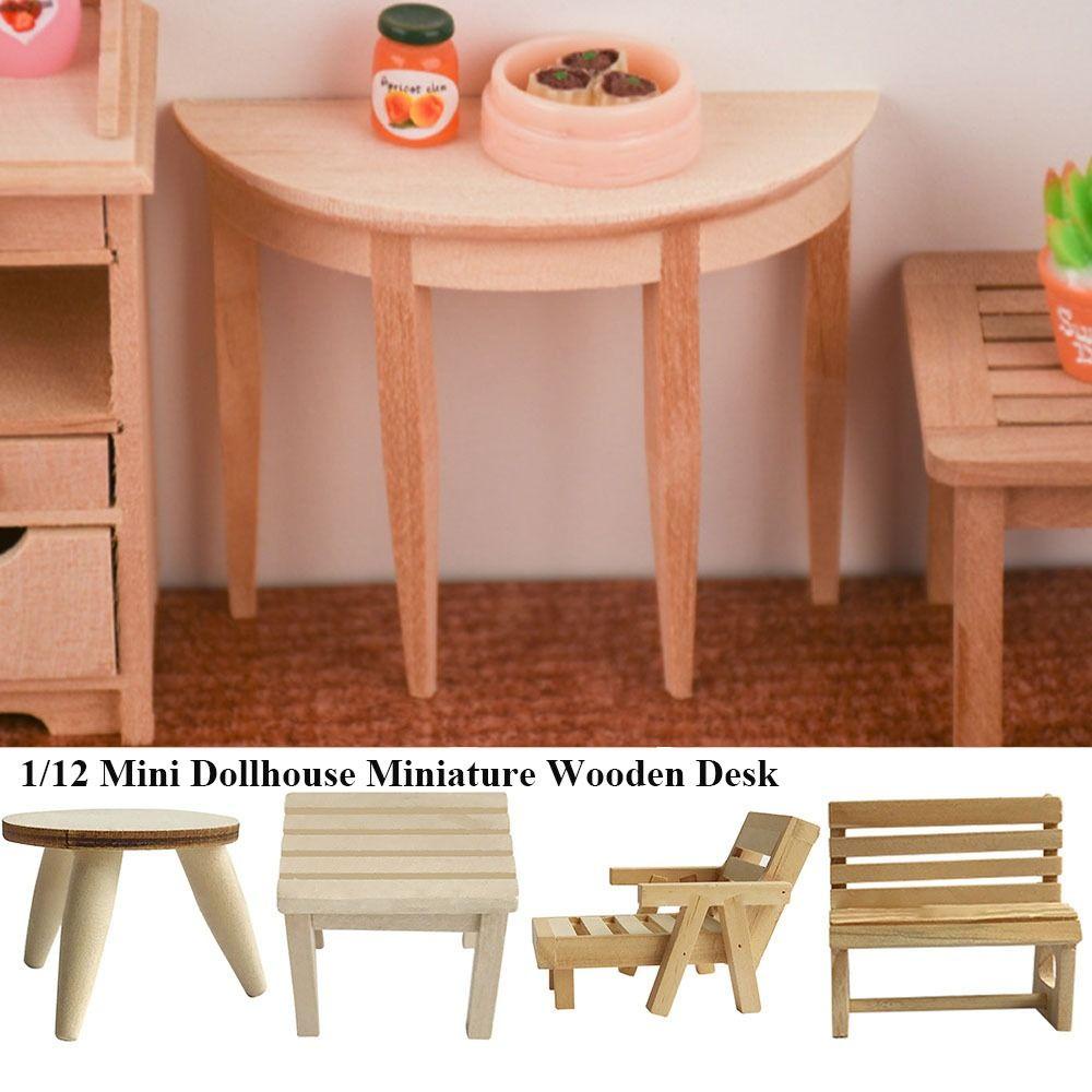 1 / 2 Mô Hình Bàn Cầu Vồng Bằng Gỗ Chất Lượng Cao Trang Trí Nhà Búp Bê