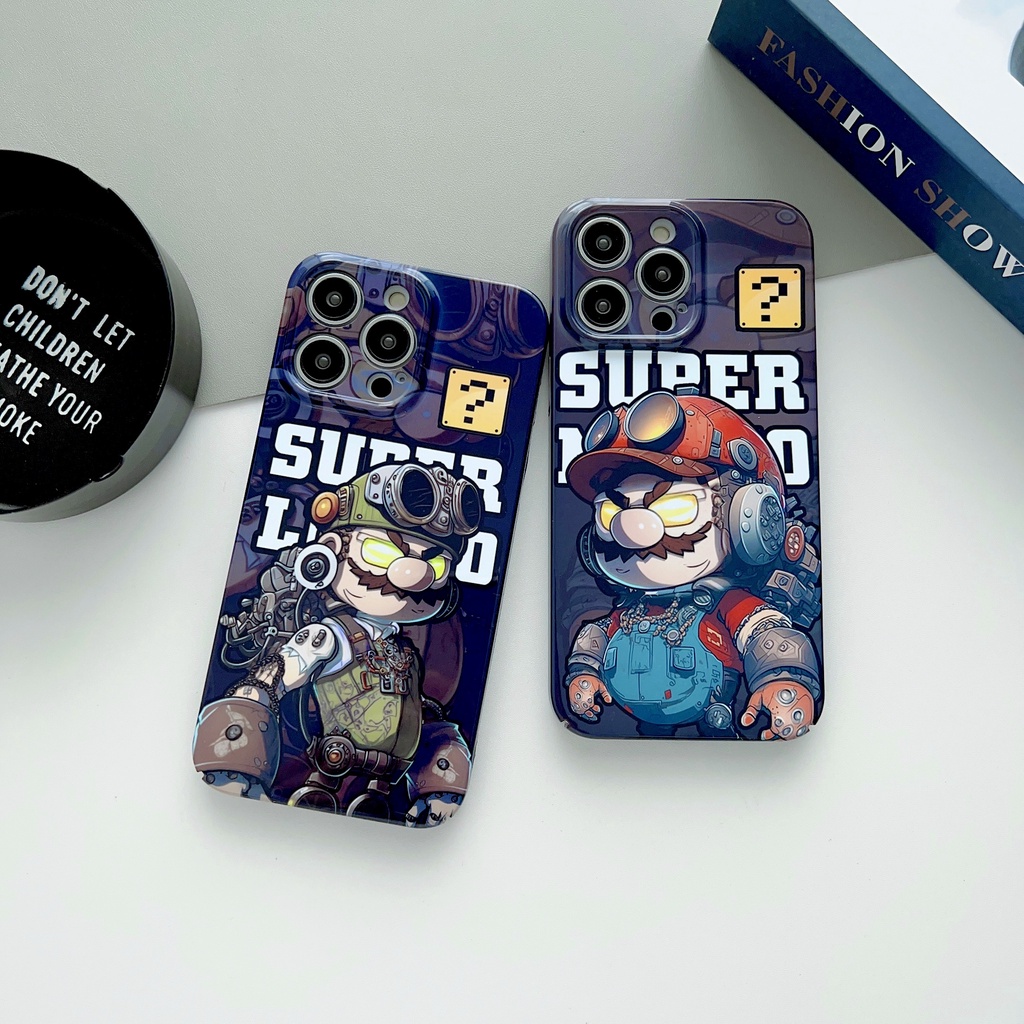 Ốp Điện Thoại PC Cứng In Hình Super Mario Bảo Vệ Toàn Diện Cho iPhone 14 13 12 11 Pro MAX XS MAX XR 7 8 plus
