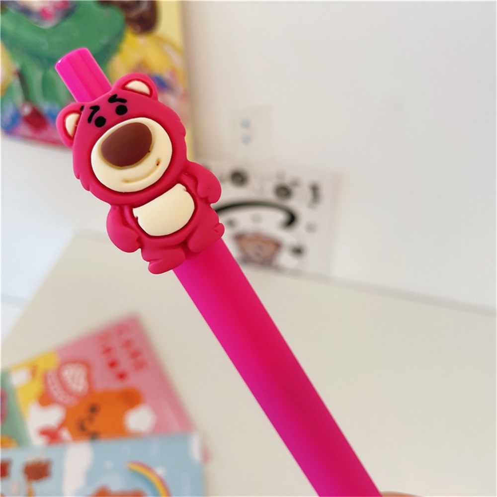1 Chiếc Bút Dính Hình Gấu Dâu Tây Sáng Tạo Bút Ký Dễ Thương Dễ Thương Đồ Dùng Học Tập Cho Học Sinh Giá Trị Cao Hình Gấu Hoạt Hình