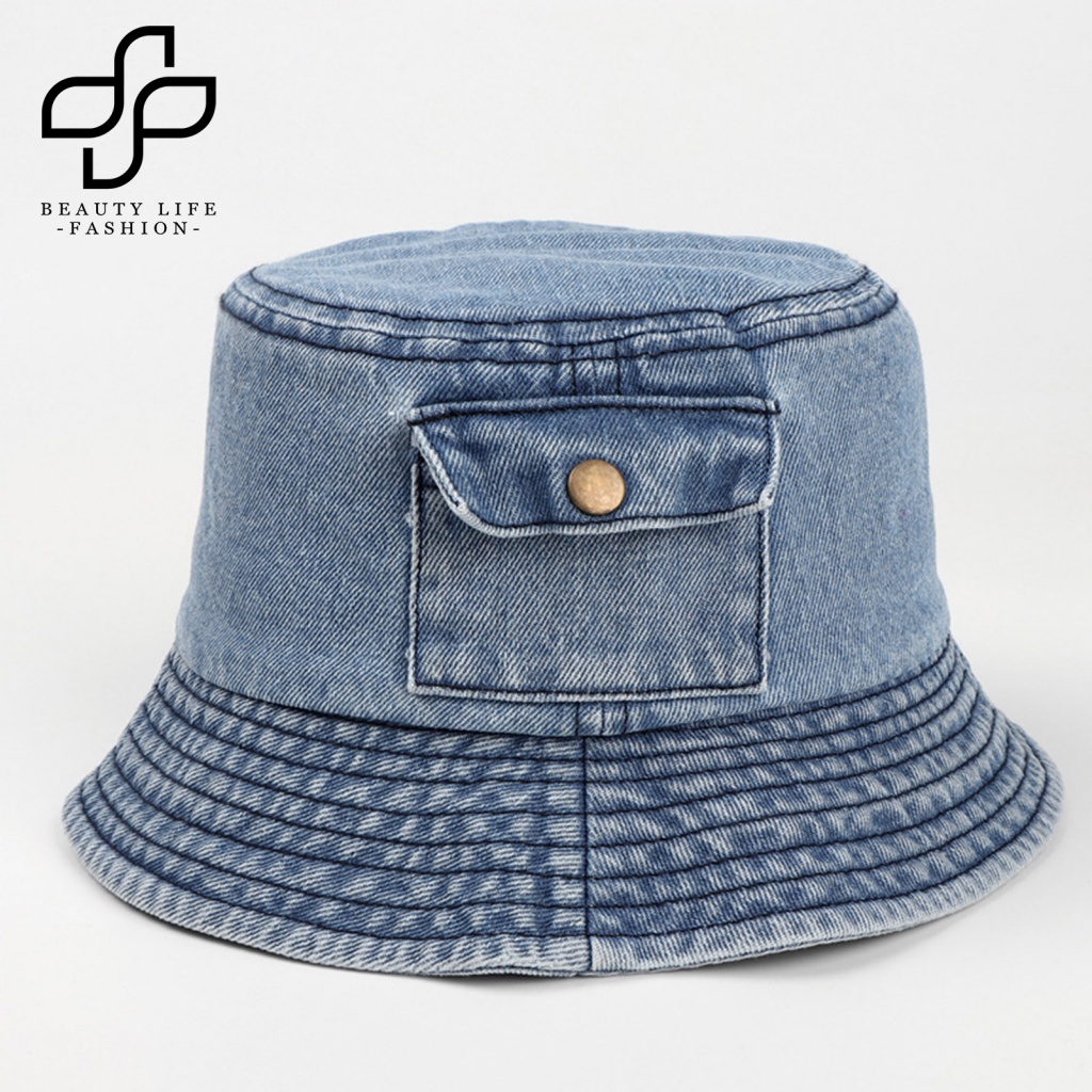 Nón Tai Bèo Denim Chống Nắng Siêu Nhẹ Có Túi Thời Trang Cho Cuộc Sống Hàng Ngày