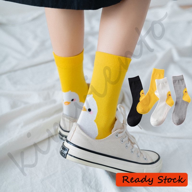 Vớ cotton In Hình Vịt Vàng Thời Trang Dành Cho Nữ