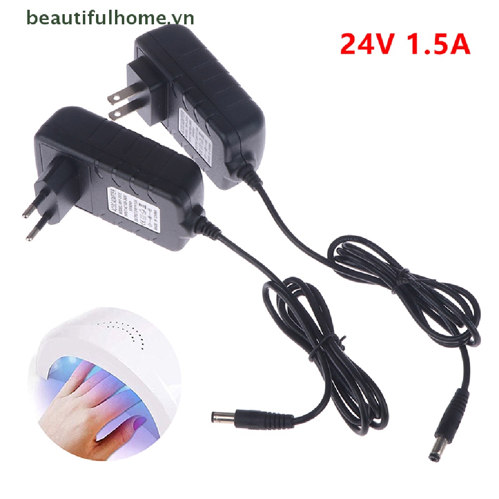 Bộ Sạc Nguồn 24V 1.5A Phích Cắm EU AC 100-240V 36W Chất Lượng Cao