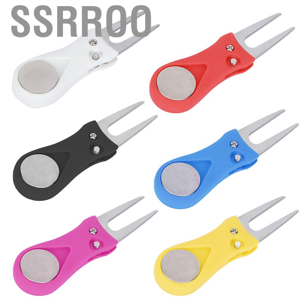 Ssrroo Lightweight Portable Folding Ball Fork Lawn Repairing Tools  Golf Green Divot Repair Tool  Green Divot Tool  for Golf Club Golfers Golf Course