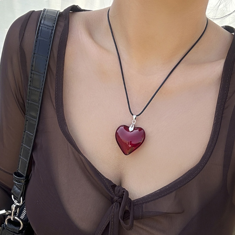 Vòng cổ Mặt Trái Tim Đơn Giản Phong Cách Âu Mỹ