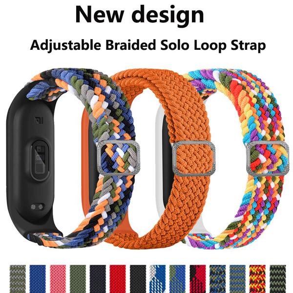 Dây Đeo Đồng Hồ Bằng Nylon Co Giãn Cho Xiaomi Mi Band 6 2 4 3 4 5 6