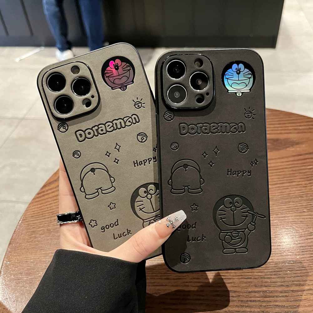 Ốp Điện Thoại TPU Dẻo Màu Laser Họa Tiết Hoạt Hình Doremon Dễ Thương Cho iPhone X XS Max XR 11 12 13 14 Pro Max