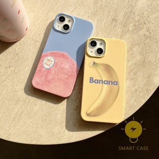 Case For iPhone 14 Pro Max [Fresh Fruit Banana Peach] Phone Case For iPhone 14 Pro Max Plus 13 12 Mini 11 Aesthetic Ins Newest Fashion Korean Style Retro Classic Cute Cartoon Couple Shockproof Protective TPU Cover Shell