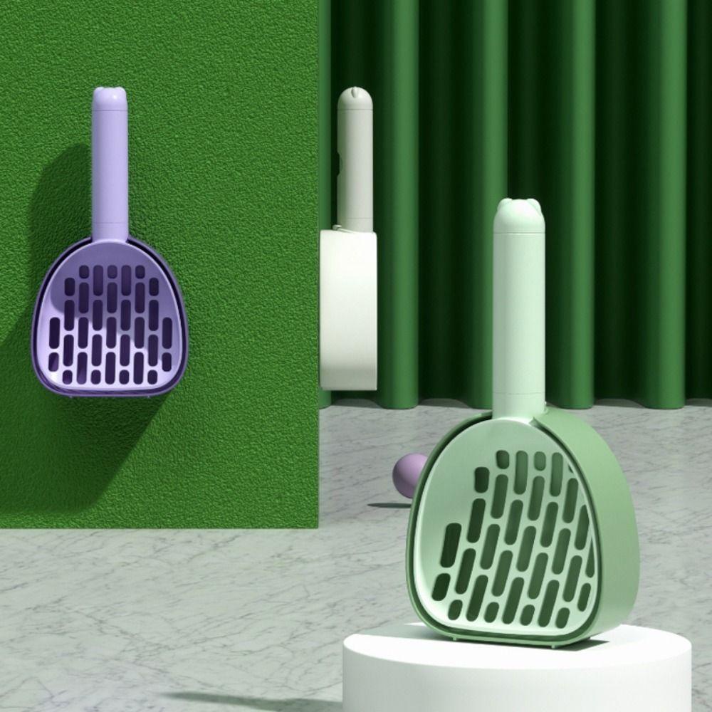 1 Xẻng Dọn Vệ Sinh Mèo Gắn Tường Bằng Nhựa Bền Màu Sắc Kẹo Ngọt Có Đế Và Túi Đựng Rác