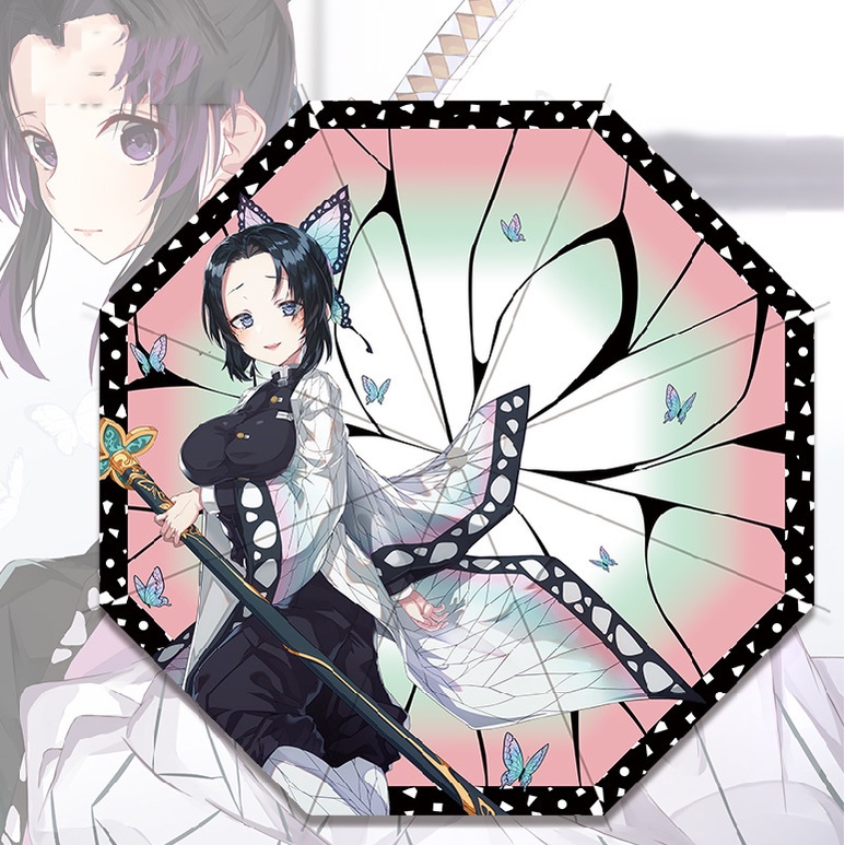Dù Gấp Chống Mưa Nắng In Hình Nhân Vật Anime Demon Slayer SQ2 Độc Đáo