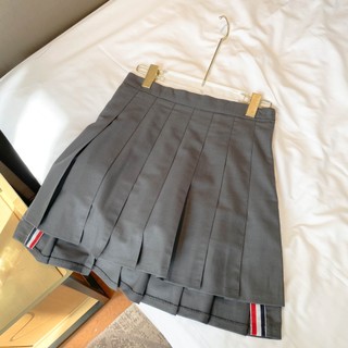 GF2M Thom Browne red, white and blue ribbon pleated skirt skirt 2023 new summer anti-exposure suit skirt high waist skirt skirt women's skirt