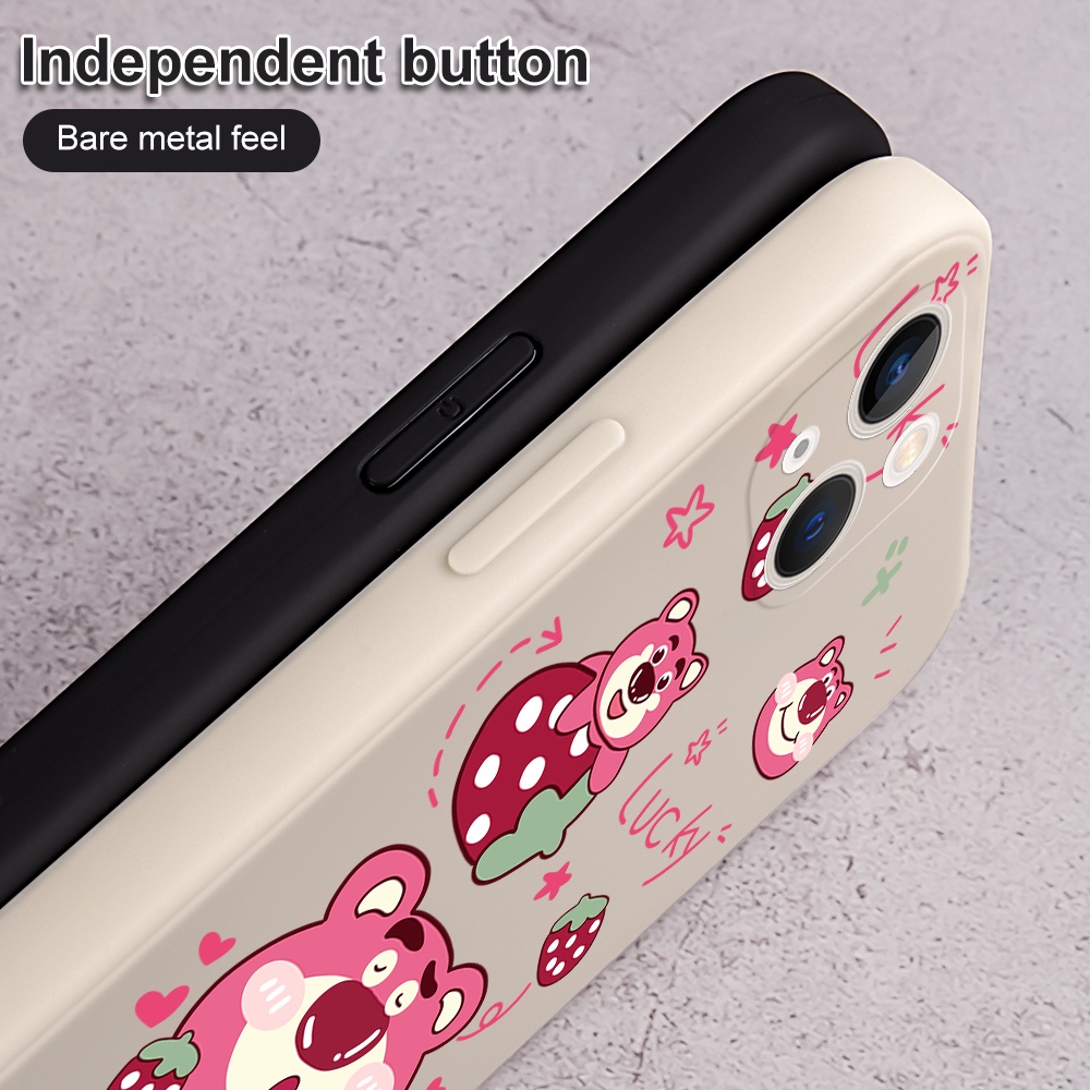 Ốp điện thoại mềm hình gấu dâu tây cho OPPO F9 Pro F1 Plus F7 F1S R9 OPPO Reno 2F 2Z 6Z Reno 4 5 Pro