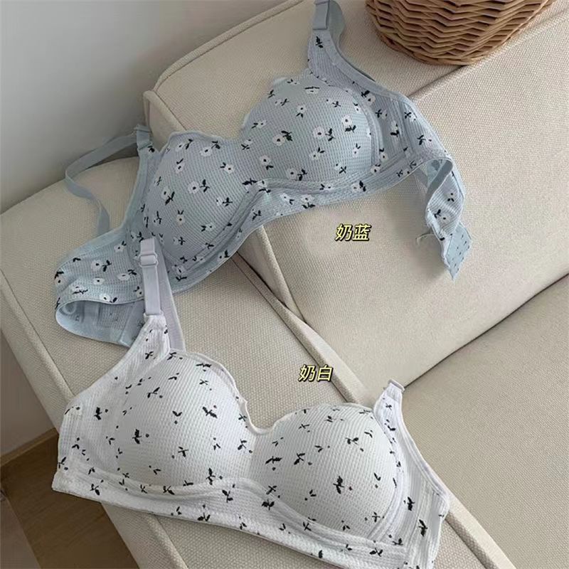 [F &amp; X] Áo Ngực Không Gọng Họa Tiết Hoa Nhỏ Xinh Thoáng Khí Thoải Mái Phong Cách Nhật Bản Cho Nữ