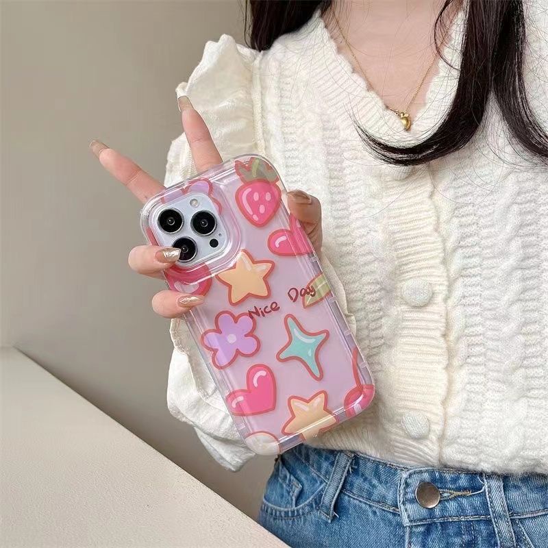 Ốp Điện Thoại Silicon TPU Mềm Trong Suốt Họa Tiết Dễ Thương Cho IPhone 14 11 13 12 Pro XS Max X XR 7 + 8 Plus