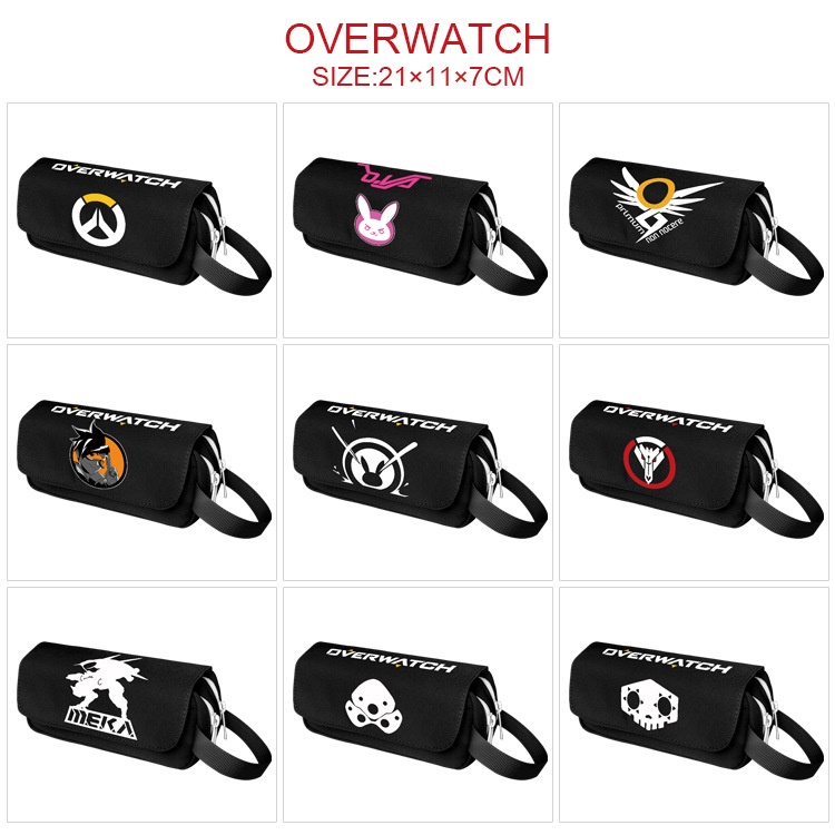Ví Đựng Bút Cầm Tay Cỡ Lớn Chống Thấm Nước Họa Tiết Game Overwatch Dễ Thương