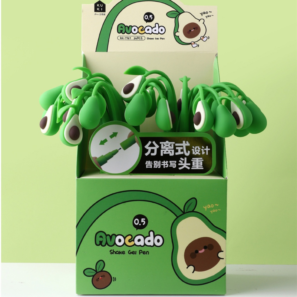 Keqi Bút gel Silicon Hình Hoa Cúc / Hoa lily / Hoa Hướng Dương / Hoa Cúc / Lá / Trái Bơ Riêng Biệt