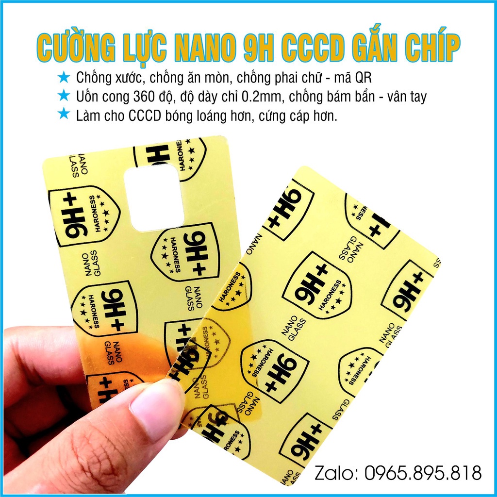 Miếng dán cường lực Nano bảo vệ Căn Cước Công Dân - CCCD khỏi trầy xước, tăng độ cứng cho thẻ