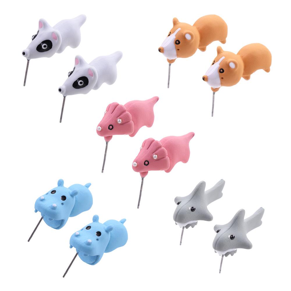 Khuyên Tai Dạng Hạt Hình Khủng Long / Cá Mập / Cún Dễ Thương Thời Trang Dự Tiệc Cho Bạn