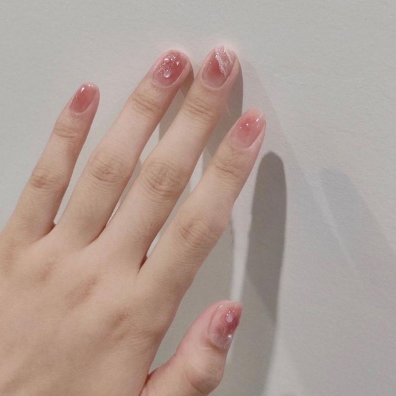 Bộ 24 Móng Tay Giả Che Phủ Toàn Diện Tháo Rời Được Kiểu Pháp