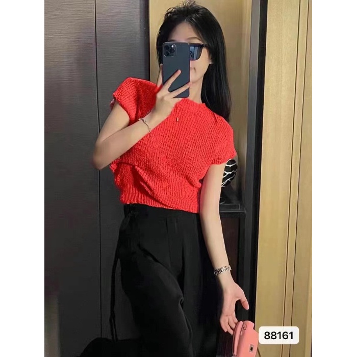 NRVP Áo Thun Nữ Ngắn Tay Màu Trơn Lưng Đẹp Thoải Mái Phong Cách Hàn Quốc