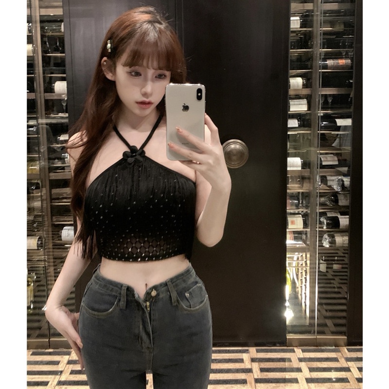 Áo Hai Dây Tua Rua Thời Trang Mùa Hè Cho Nữ