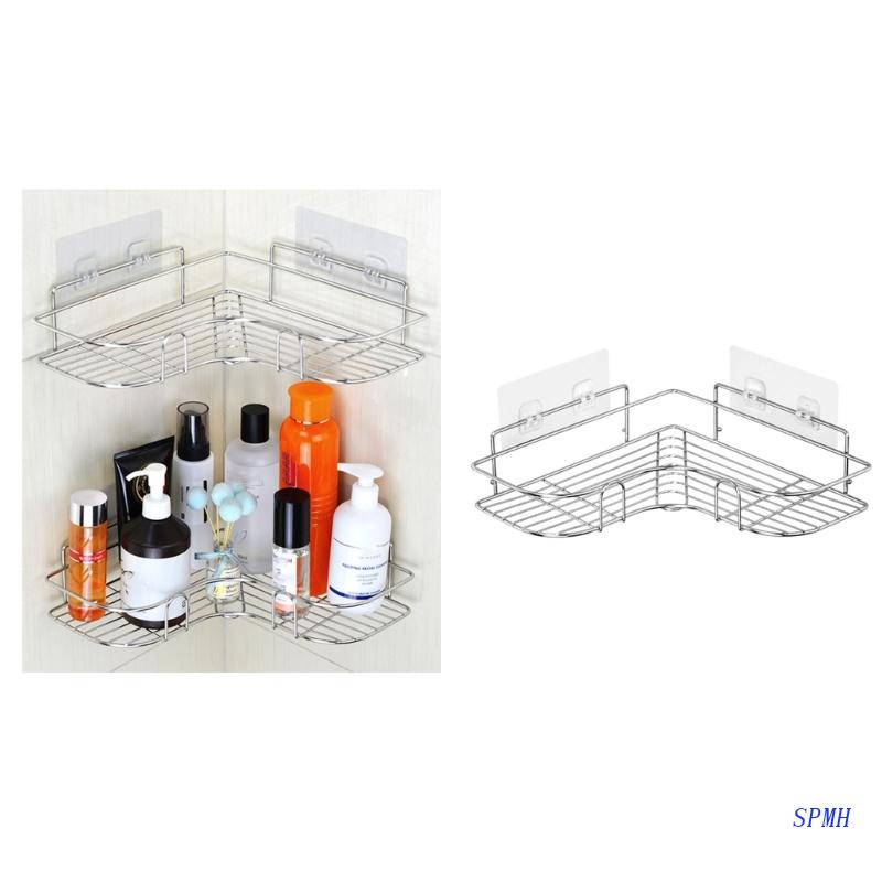 Kệ Đựng Đồ Dùng Nhà Tắm Bằng Thép Không Gỉ Siêu Dính Đa Năng Tiện Dụng