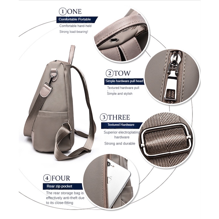 Balo Du Lịch Nữ Balo Thời Trang Vải Oxford Chống Trộm