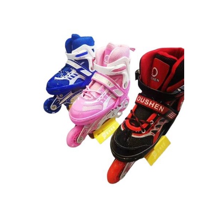 Giày patin trẻ em 4 bánh 1 bánh đèn phát sáng 9085 hoặc bộ bảo hộ tay chân nón bảo hiểm
