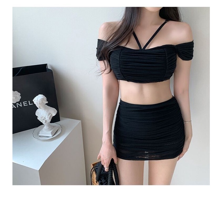 Bộ Đồ Bơi Hở Lưng Eo Cao Che Bụng Phong Cách Retro Thanh Lịch Quyến Rũ Dành Cho Nữ