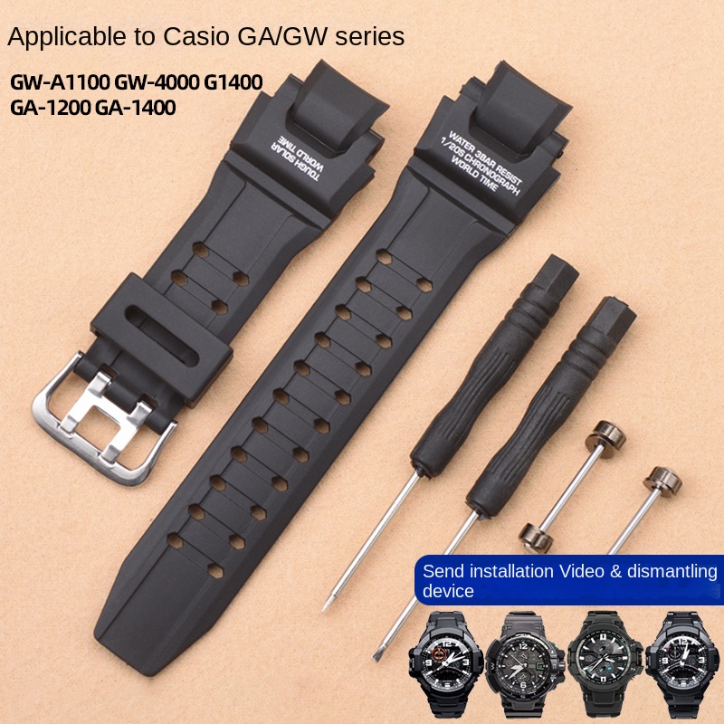 Dây Đeo Cao Su Silicone Cho Đồng Hồ Casio GA1100 / 1200 / GW-A1000 / G-1400