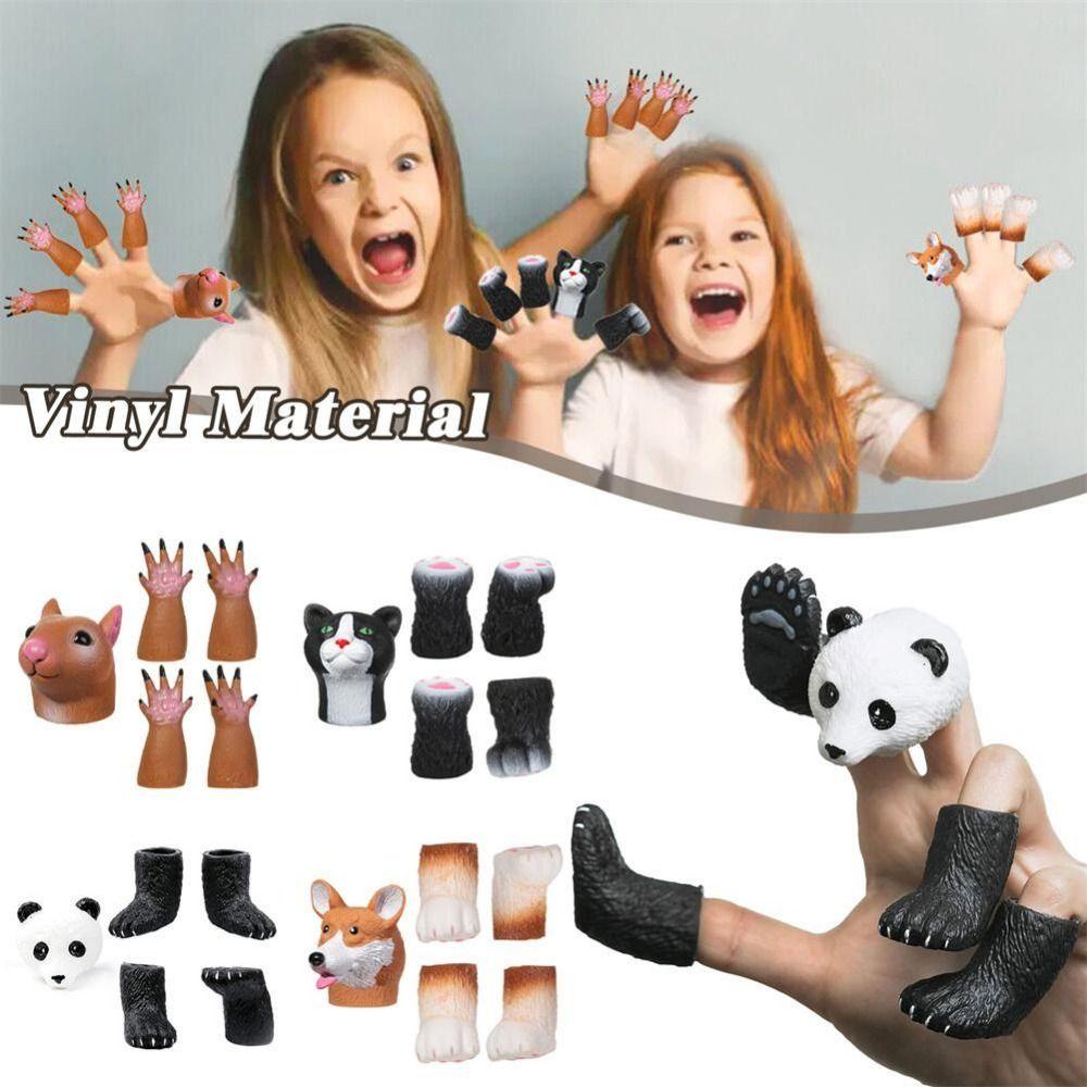 Đồ Chơi Búp Bê Ngón Tay Hình Chú Sóc / Mèo Hoạt Hình Mini Dễ Thương Cho Bé AARON1