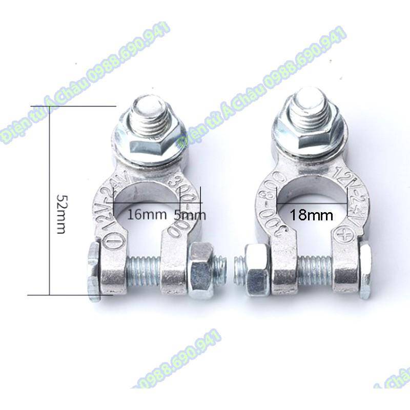 Đầu kẹp cọc bình ắc quy (1 cặp) loại to - xe ô tô - xe nâng điện