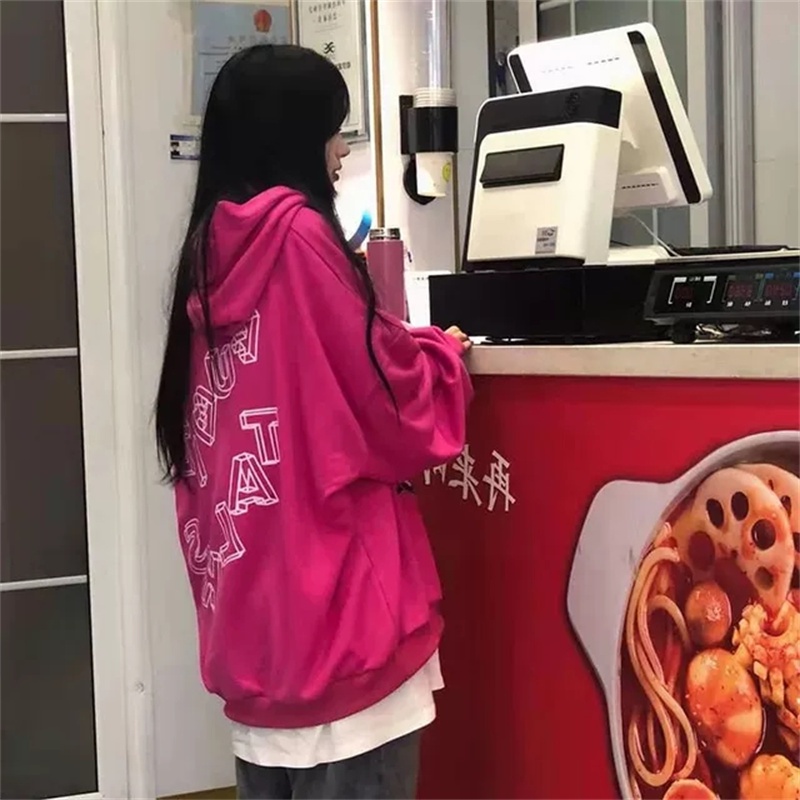 Hàng Có Sẵn Áo Hoodie Unisex Oversize Phong Cách Hàn Quốc