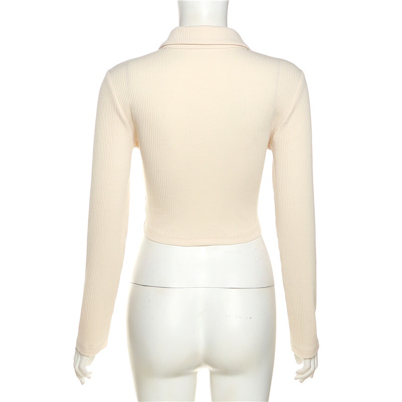 Kliou 2023 new Áo Thun Dệt Kim Co Giãn Ôm Dáng Màu Mơ Tươi Sáng Phong Cách Đường Phố Trẻ Trung Mới 2023 Dễ Phối Đồ Cho Nữ