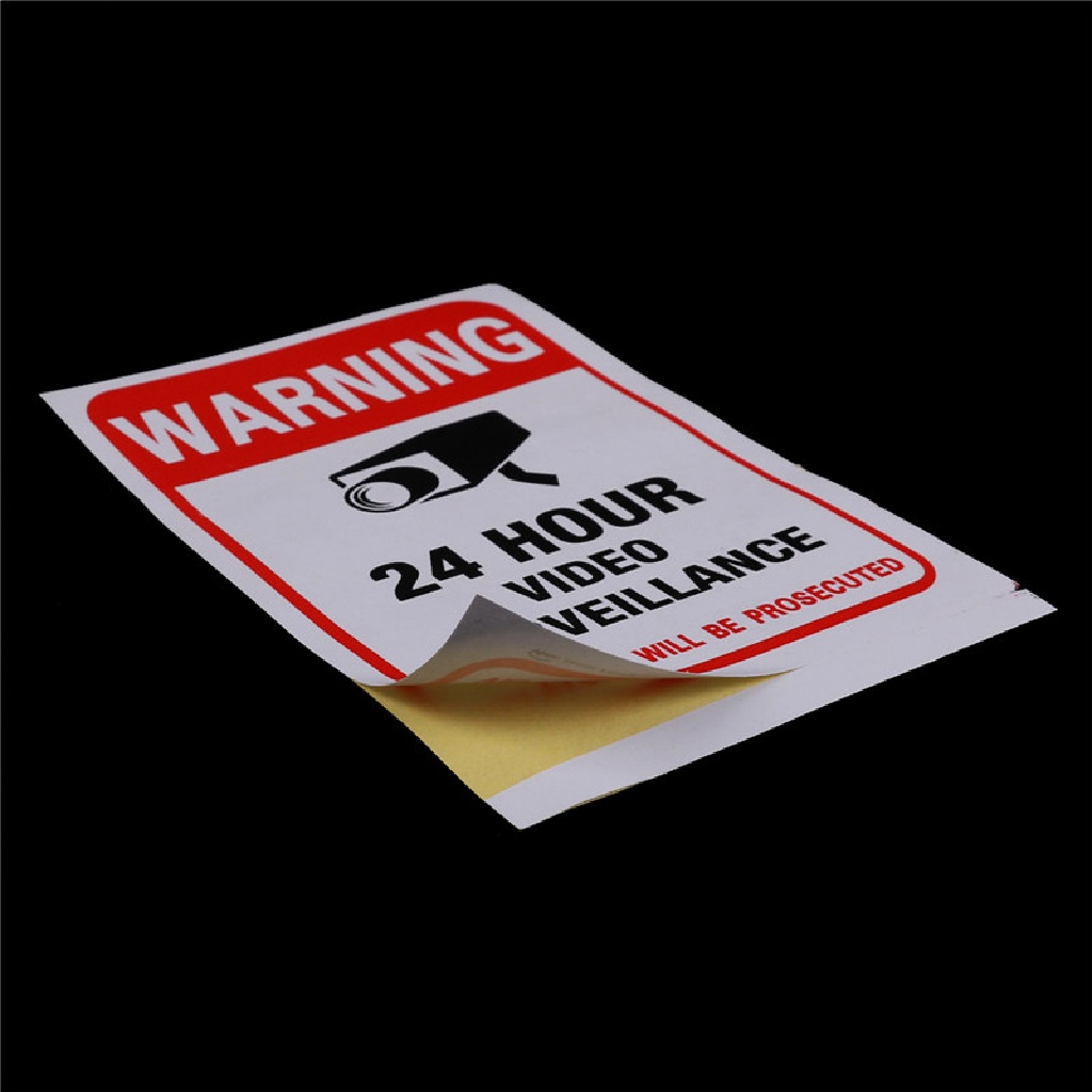 ziyunshan 5pcs 24H CCTV Video Camera System Security Warning Sign Sticker vn