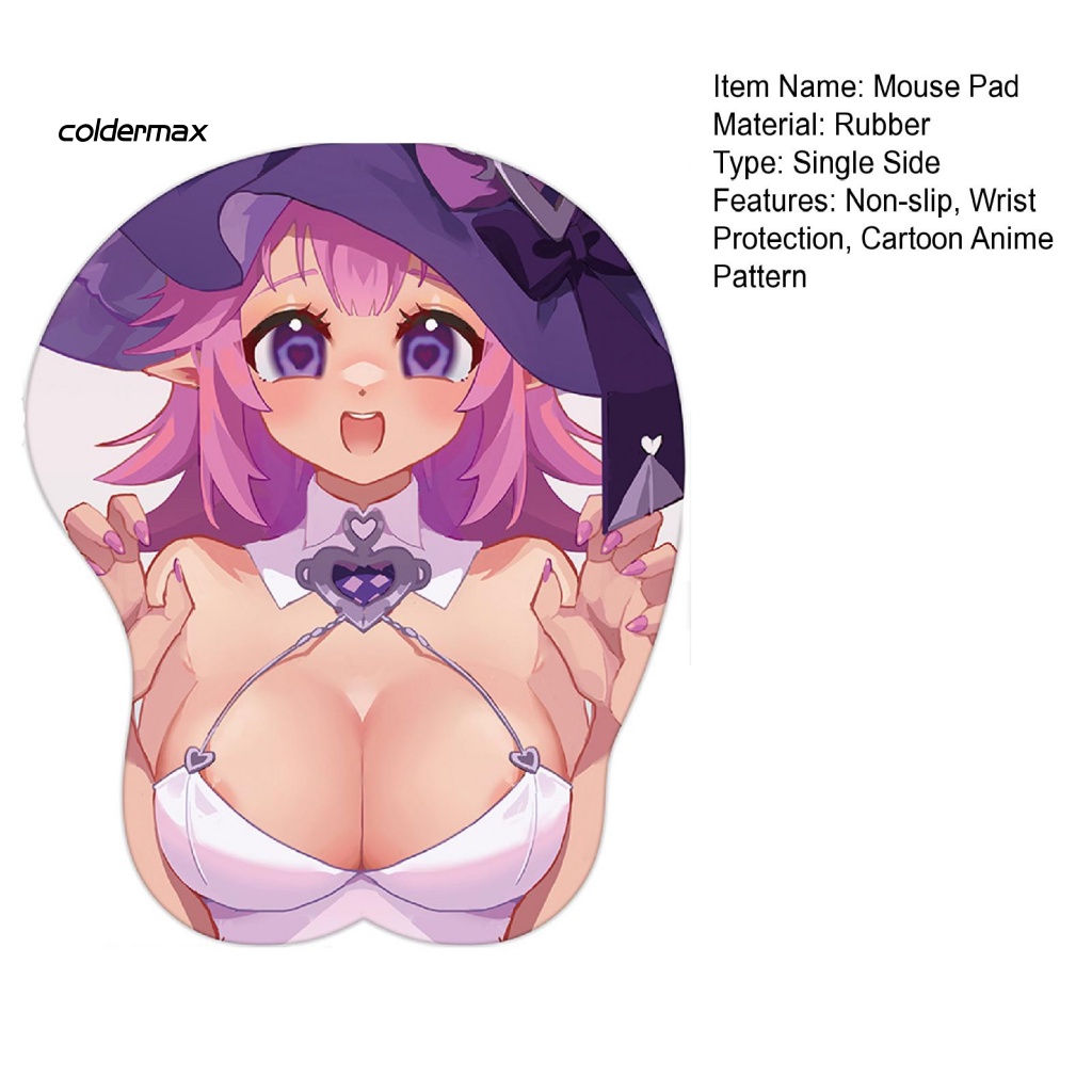 COLD Soft Mouse Wrist Pad for Home Cartoon Anime 3D Sexy Chest Mouse Pad Support Wrist