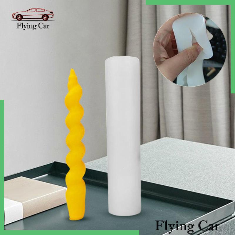 Khuôn Silicone Tạo Hình Xoắn Ốc Làm Nến / Xà Phòng 2 Ngăn