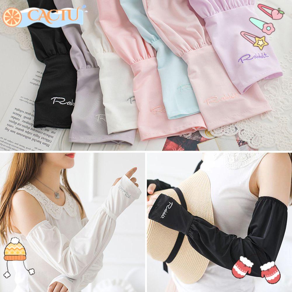 1 Cặp Găng Tay Bằng Lụa Lạnh Chống Tia UV Thời Trang Mùa Hè Sự Bả