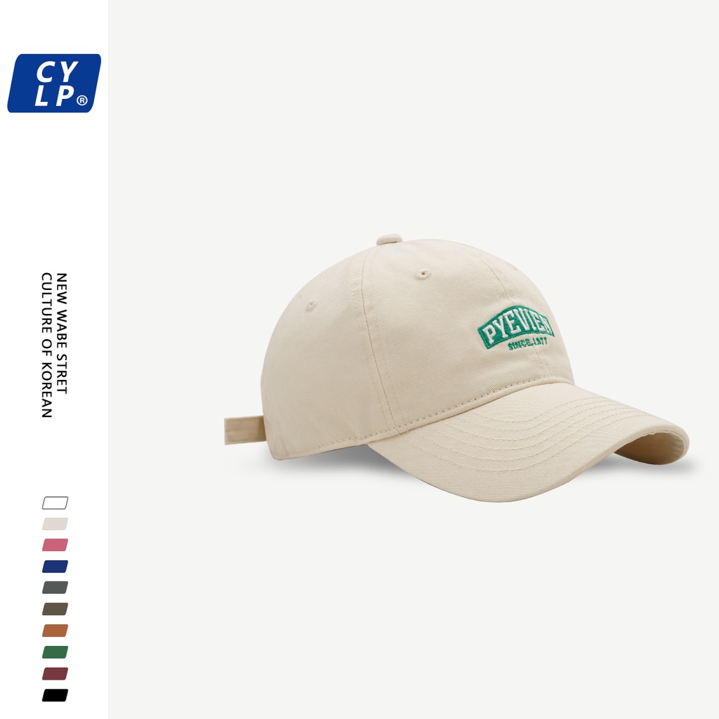 Mũ Lưỡi Trai Mềm Thêu Chữ Phong Cách Hàn Quốc Thời Trang Xuân Hè Cho Cặp Đôi