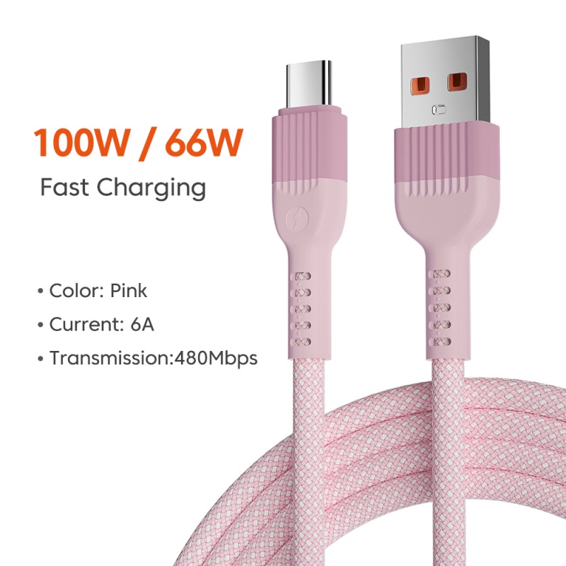 Dây Cáp Sạc Nhanh 100W / 66W USB Type C Chất Lượng Cao Cho Samsung Huawei Xiaomi POCO Type C