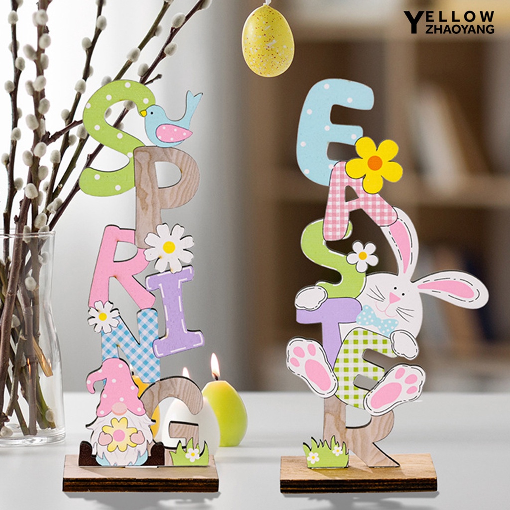 Bảng Hiệu Bằng Gỗ Họa Tiết Thỏ NY-Lovely Dễ Thương Dùng Trang Trí Bàn