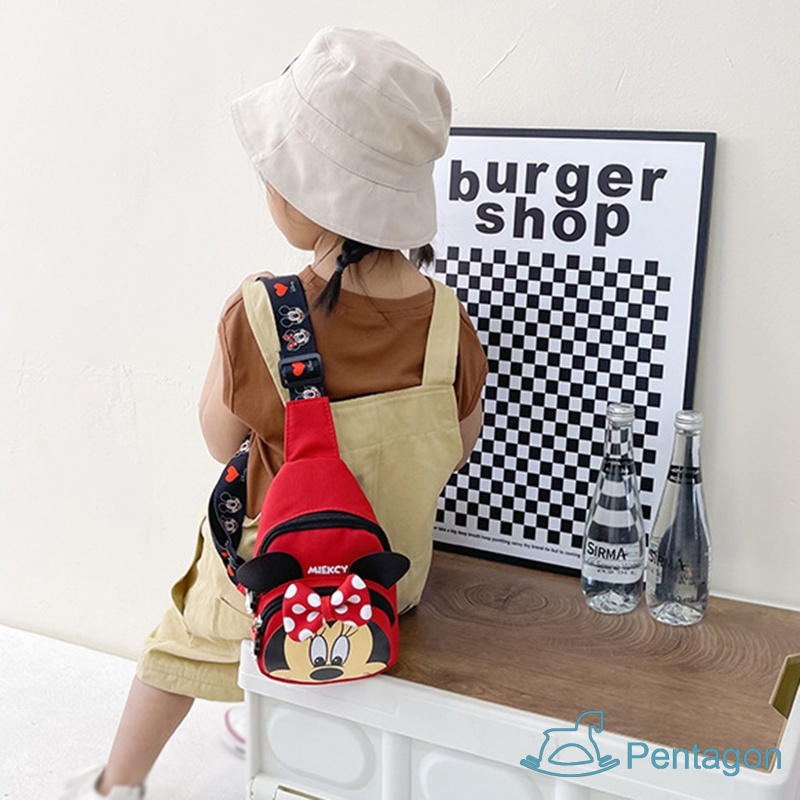 Túi Đeo Chéo Ngực / Đeo Vai Họa Tiết Hoạt Hình 3d Thời Trang Cho Bé