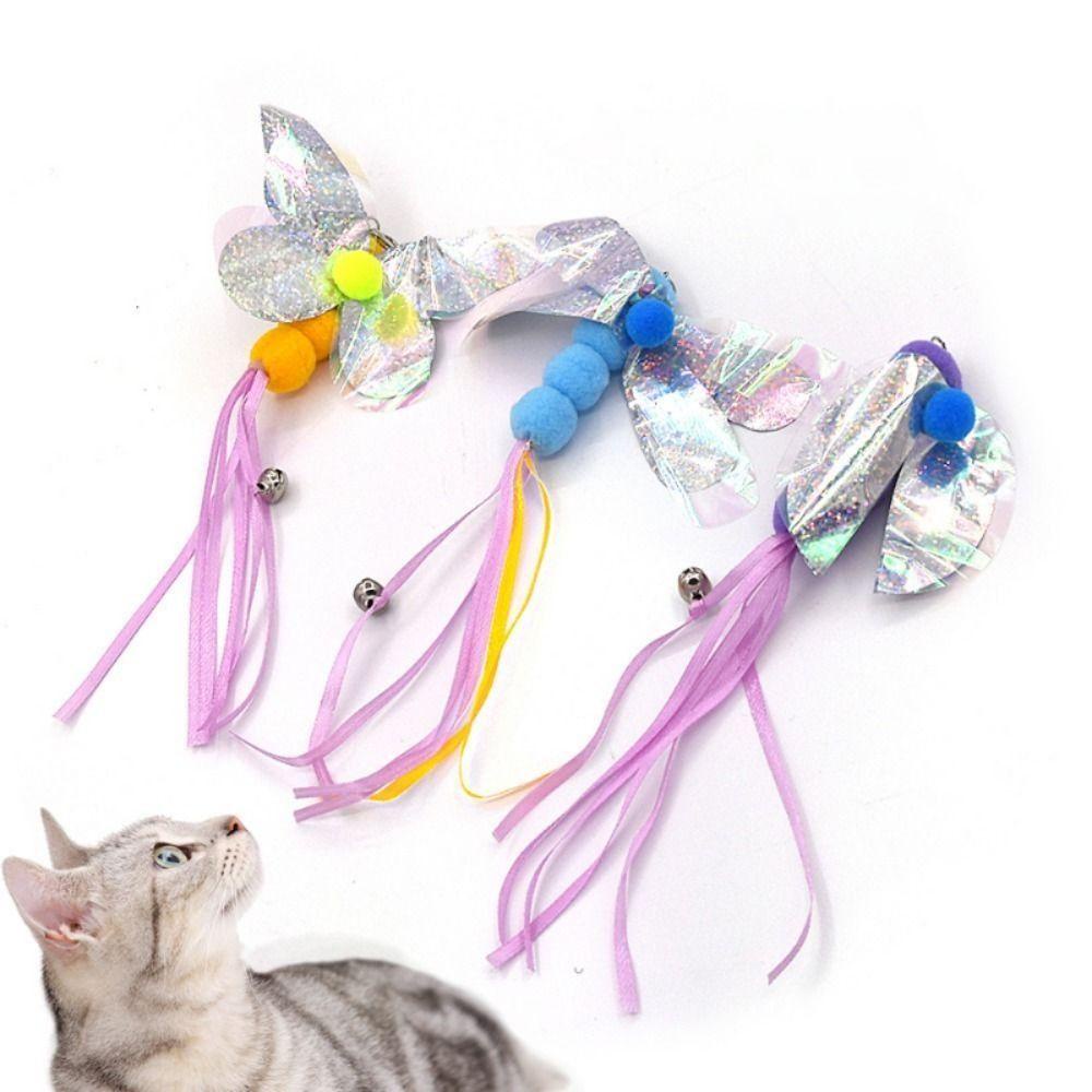 JARRED Gậy Đồ Chơi Hình Bọ Rùa Có Chuông Và Đầu Thay Thế Dễ Thương Cho Mèo Cưng