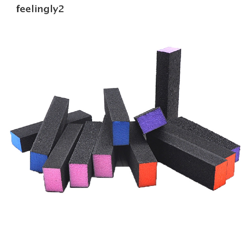 [Hàng Có Sẵn] Bộ 10 Khối Dũa Móng Tay Sáng Bóng (F)