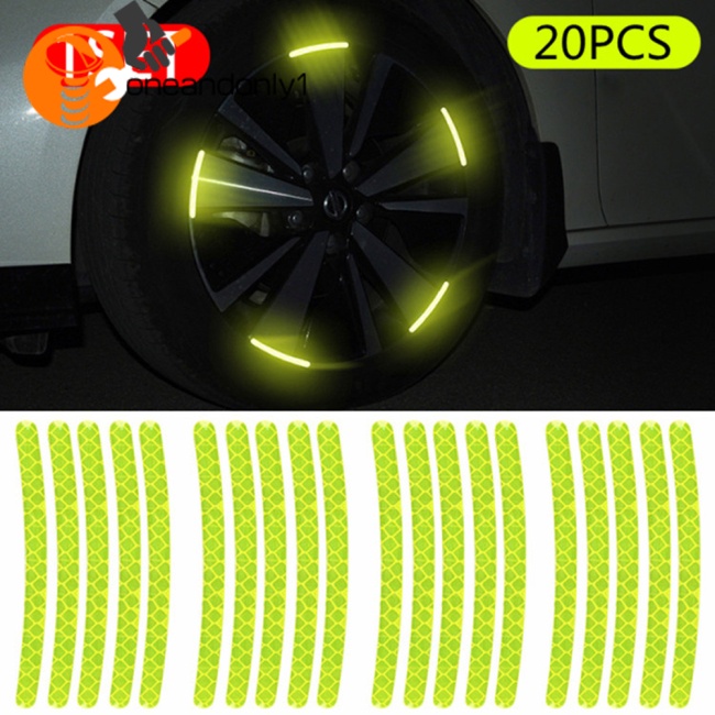 Bộ 20 Miếng Dán Phản Quang 3d Trang Trí Bánh Xe Hơi